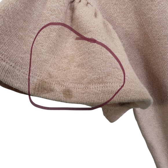 Ulla Johnson Womens Ruffle Sleeve Hem Dress Sz Medium Rose Washed Terry Knit - Picture 6 of 8